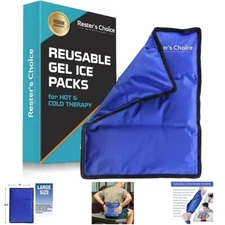 Reusable Hot Cold Gel Ice Pack 11x14.5" Heat Therapy Wrap First Aid Back Pain 