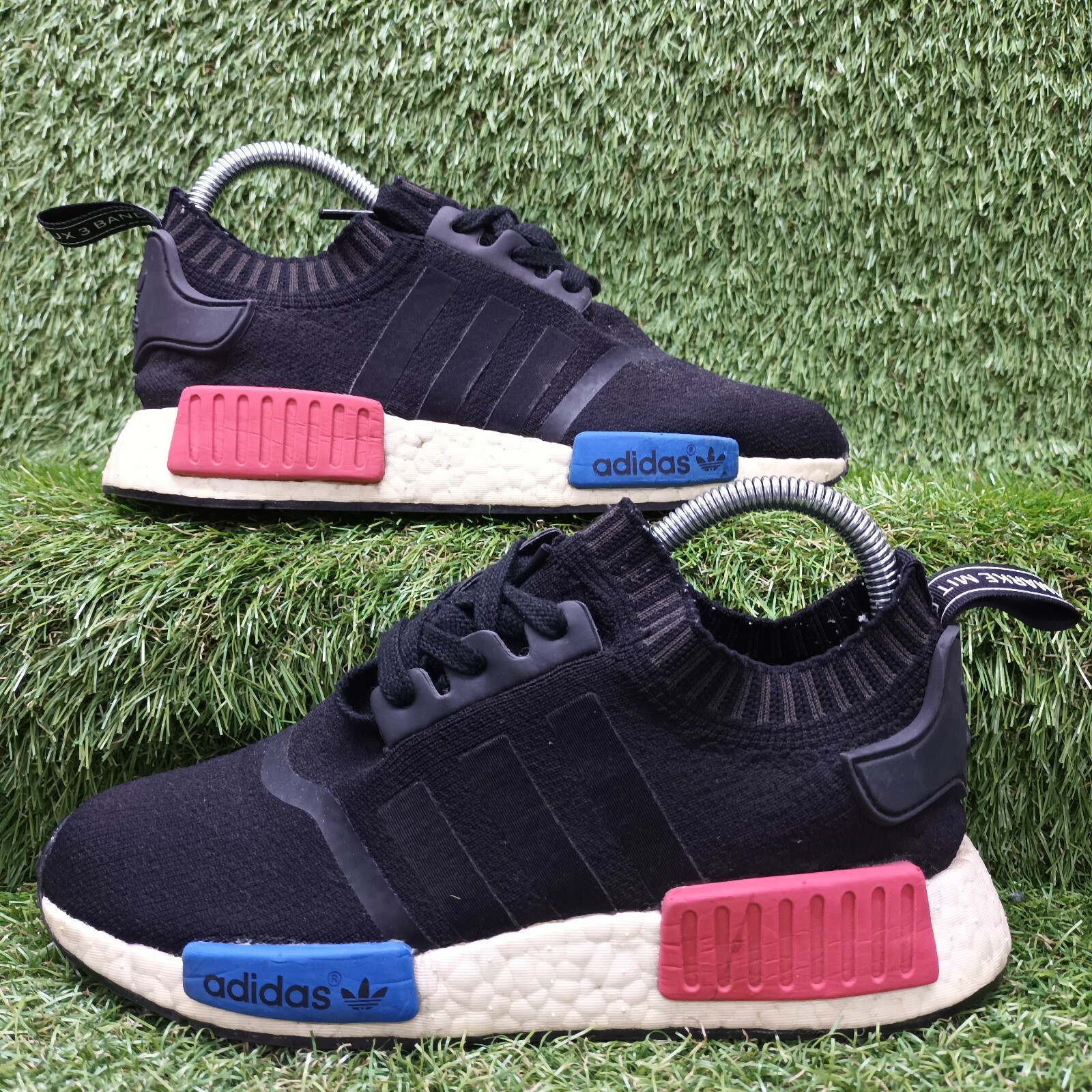 Adidas NMD R1 Core Black Lush Red Trainers Size UK 5 S79168 | eBay