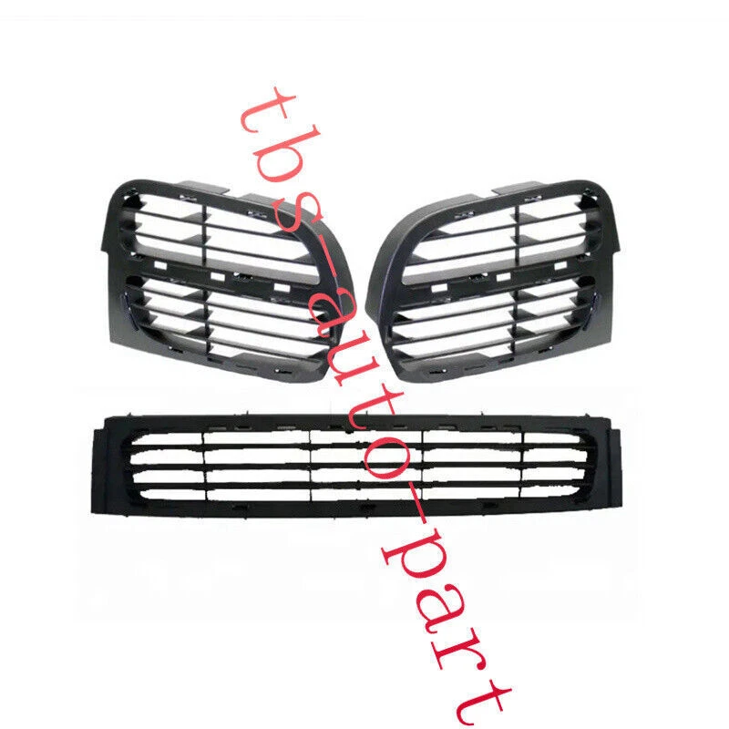 New Front Bumper Grille+Fog light Cover For Porsche Cayenne Base 2003-2006 - Imagem 2 de 4