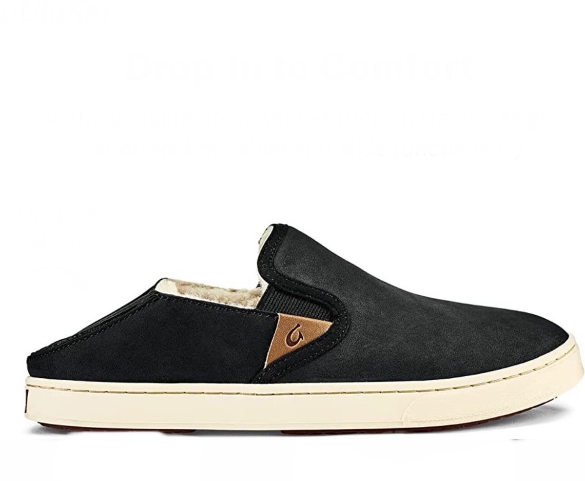 Olukai Pehuea Womens Slip On Black
