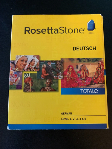 Rosetta Stone German Deutsch Ver 4 Levels 1-5 w/ PC Discs, Key & Audio Companion