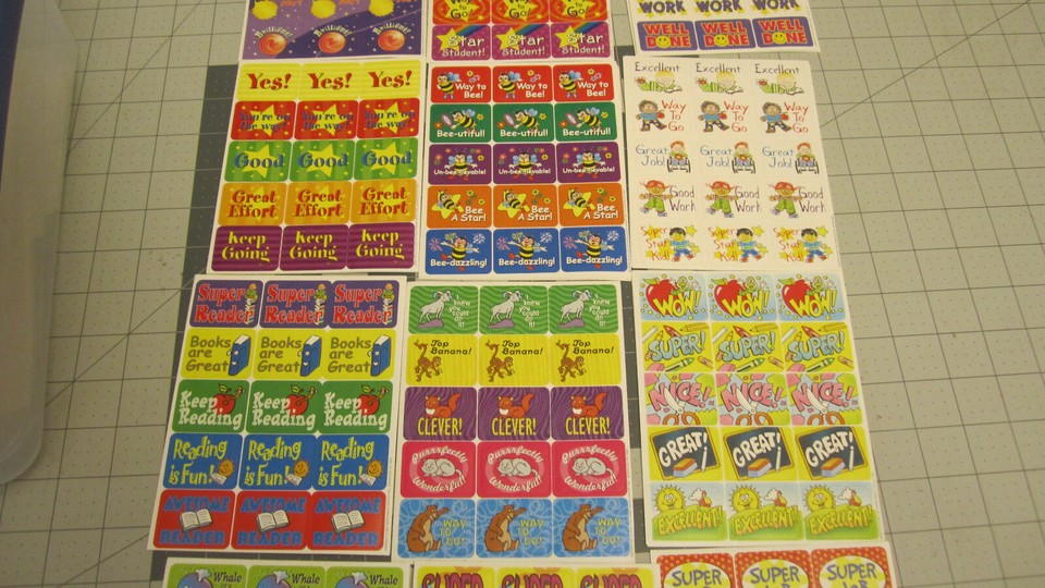 Vtg EK Success Brands Stickers Super job Good work 112 pgs 15 stickers per page eBay