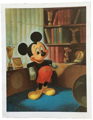 1978 Disney Mickey Mouse Litho Set Signed John Hench Ltd. Ed 47/750 Art Print
