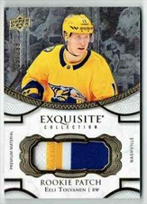 2018-19 EXQUISITE COLLECTION ROOKIE EELI TOLVANEN PATCH 3 COLORS 235/299