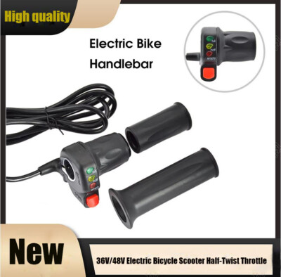 36V/48V Half-Twist Handle Throttle Electric Bicycle Scooter Control Replacement