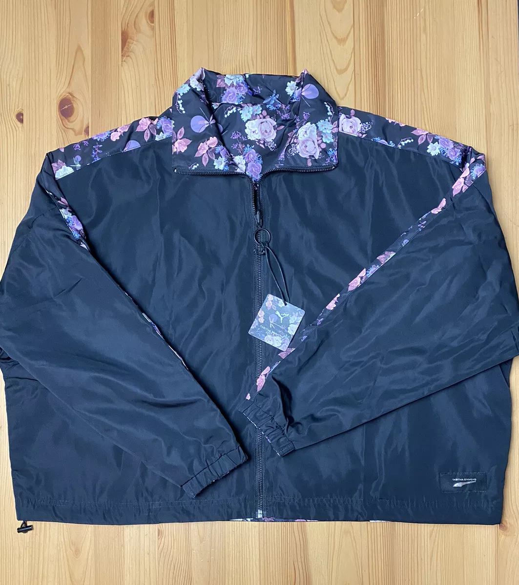 Puma x Tabitha Simmons Women’s Black Floral Reversible Full Zip Track  Jacket XL