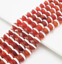 Quality Natural Dzi Red Agate One Line beads,Tibetan Red Agate beads, Round