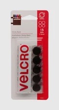 Velcro Hook and Loop Fastener Adhesive Sticks Holder 5/8 in. W Black 15 pk 90069