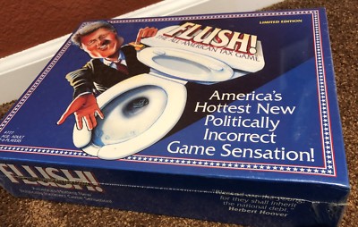 New/Sealed FLUSH! All-American Tax Board Game * Clinton * Limited Edition * Rare