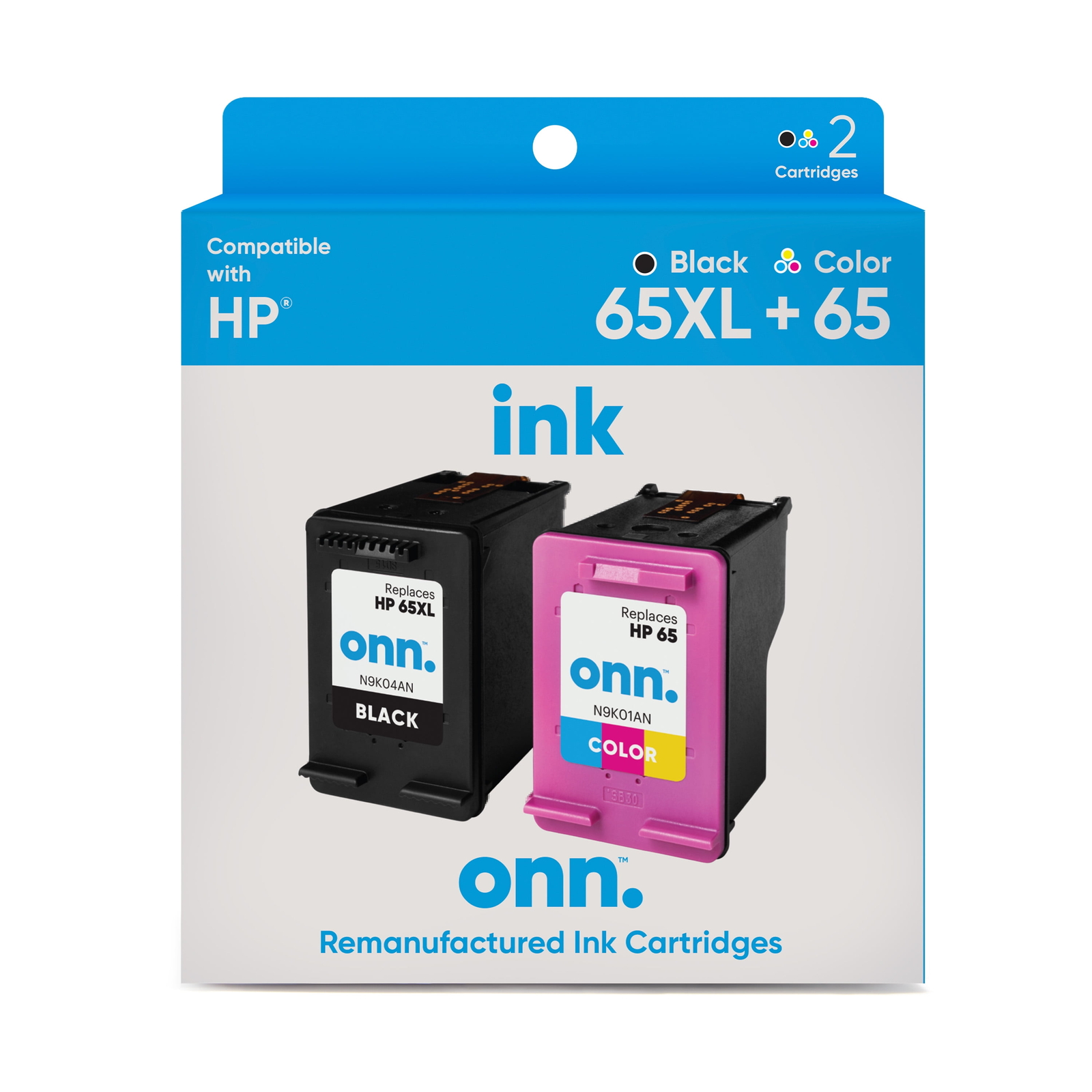 Black & Tri-Color Inkjet Cartridges, High Yield, 2-Pack