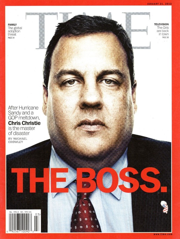 Time Magazine with former NJ Governor Chris Christie on the Cover - The Boss