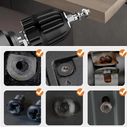 Juego de Extractor de Tornillos Despojado Daño Roto Perno Removedor Broca Kit de Herramientas de Mano - Imagen 5 de 11