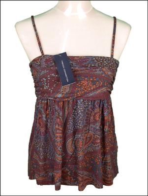 Neu French Connection Damen Träger Top Bluse Fcuk Neu UVP40  Viskose Stretch