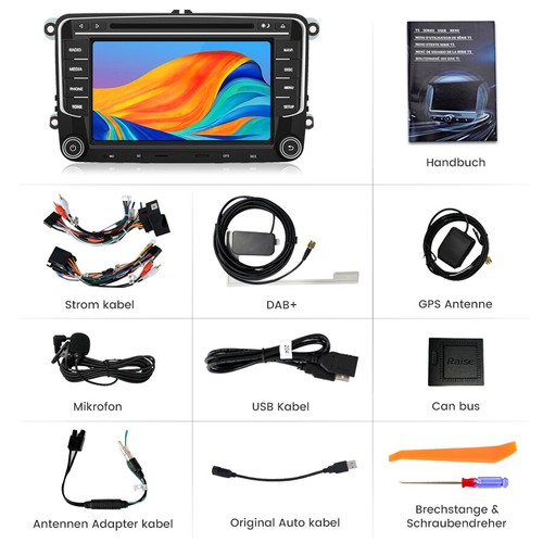 Für VW Golf 5 6 Passat EOS Skoda Seat 7" Doppel Din Autoradio GPS Nav Sat DVD BT - Bild 12 von 12