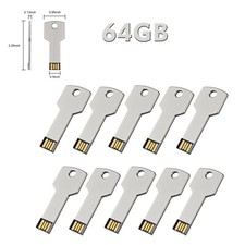 Key Shape USB 2.0 Flash Drives 64GB Memory Stick USB Thumb Drives LOT