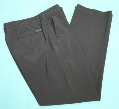 IZOD Golf Mens Flat Front Golf Pants Size 32x30 Polyester Blend Black EUC #15933 | eBay