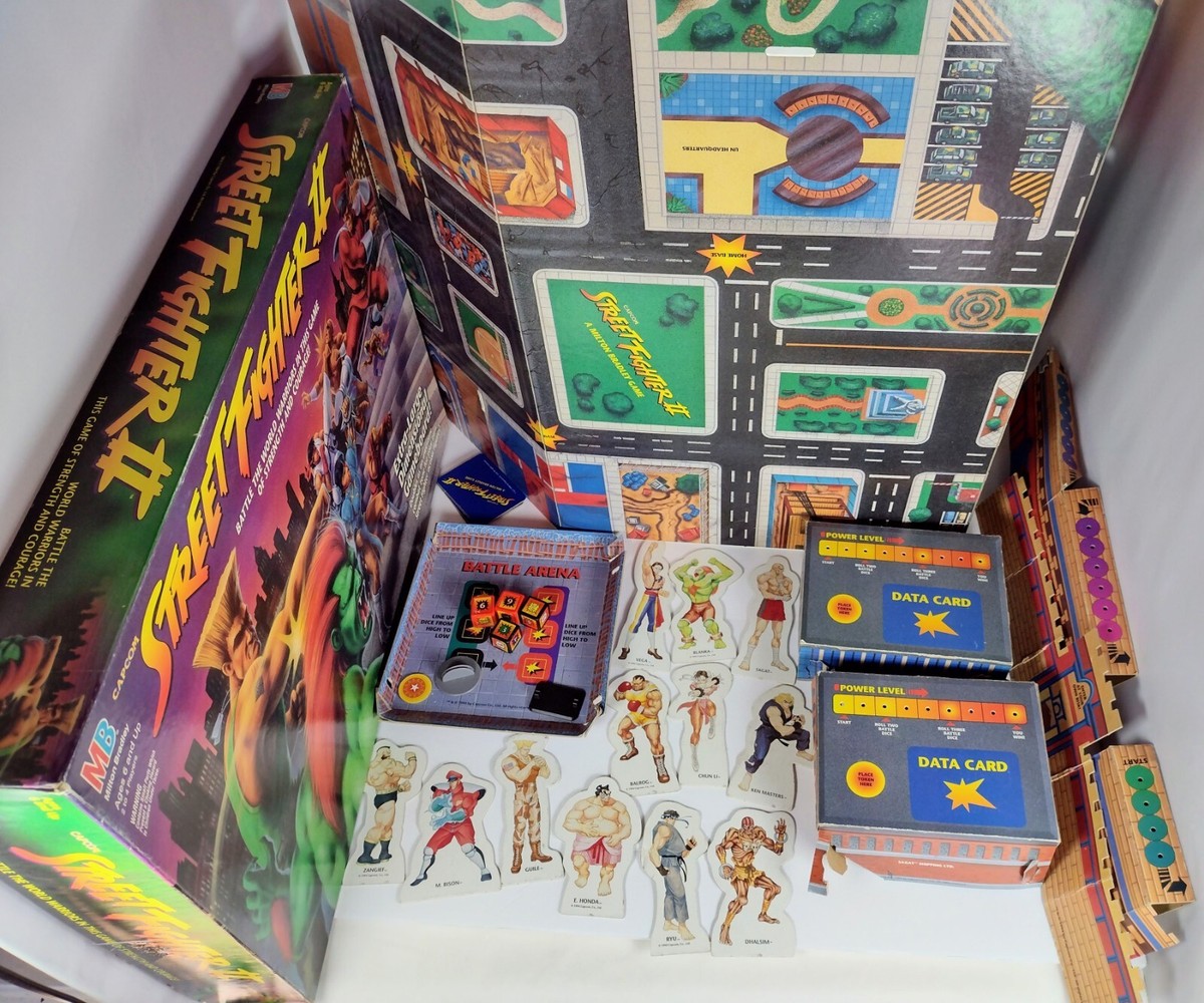 Vintage 1994 Milton Bradley Street Fighter II Board Game Not