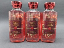 Qty 3 Bath  Body Works CHAMPAGNE APPLE  HONEY Body Wash 10 oz