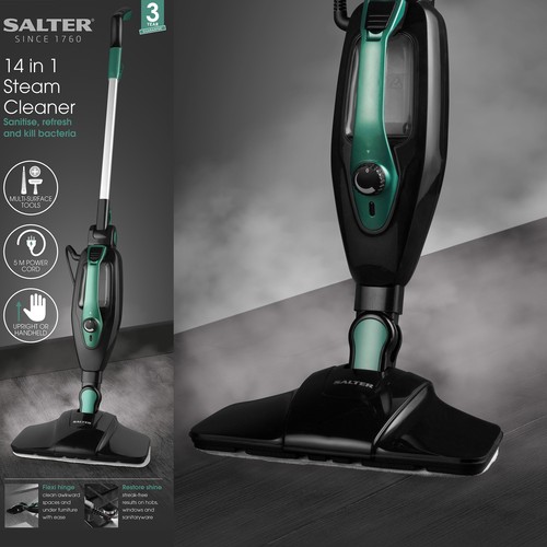 Salter Steam Cleaner 14in1 Handheld Upright Chemical Free Cleaning