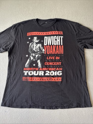 Dwight Yoakam Official Live In Concert North American Tour 2016 T-Shirt XXL Tee