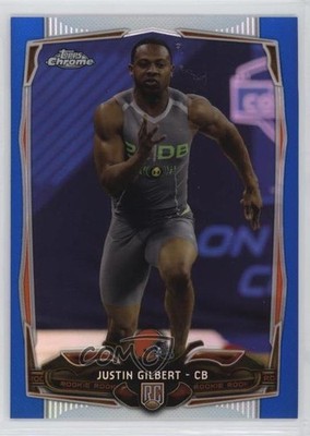 2014 Topps Chrome Blue Refractor 5/199 Justin Gilbert #152 Rookie RC rp9