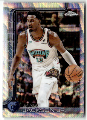 Topps NBA Chrome 2025 No. 163 Jaren Jackson Jr. Silver Wave Refractor