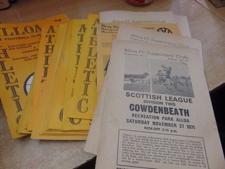 Bundle of 19 x Alloa Athletic Programmes 1970s Listed