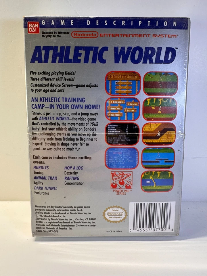 SEALED Athletic World (Nintendo NES, 1987) Authentic 2nd Release - Image 2 of 4