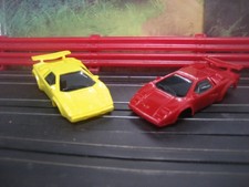 NEW Tyco HO Scale Slot Car A Red and a Yellow Lamborghini