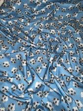 1 Mtr Football Print 100% Brushed Cotton Fabric 45” Wide By Little Johnny