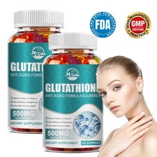 Glutathione gummies help brighten skin tone whiten and lighten blemishes 60pcs