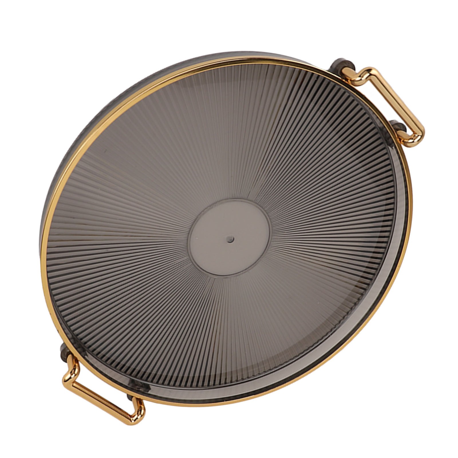 Elegant Round Tray With Gold Handle For Serving Fruit Desserts Easy To Use
