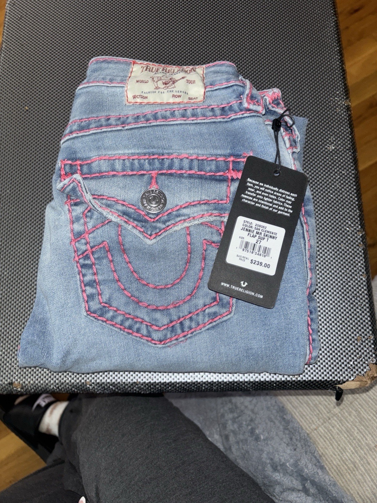 BNWT True Religion Jennie Curvy Mid-Rise Skinny Jeans  Women Sz 27 San Clemente  thumbnail 5