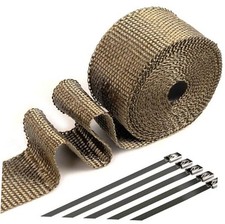 Exhaust Heat Wrap, 2'' x 16' Fiberglass Heat Shield Tape, Heat Wrap 16FT 5M 