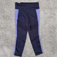 NWT Womens Tangerine Active Rib Leggings Purple / Port Rose Size XL