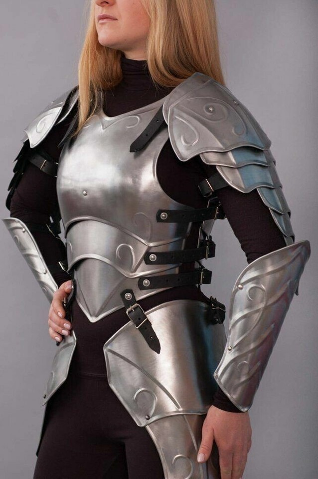 Medieval Lady Knight Armor | Queen of the Elven Steel Corset & Skirt LARP Wear