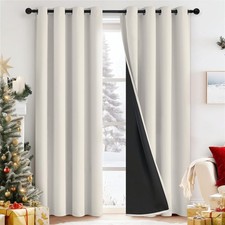100 Blackout Curtains for Bedroom 84 Inch Length, Total Light Blocking Drape...