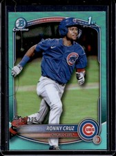 2025 Bowman Chrome Ronny Cruz Aqua Refractor 1st Prospect #/125 Cubs