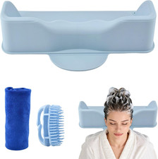 Hair Washing Station,Silicone Shampoo Bowl with Scalp Massager,Neck Support