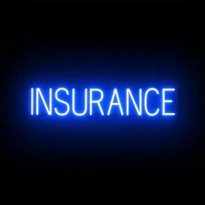 SpellBrite INSURANCE Sign | Neon Insurance Sign Look, LED Light | 32.9" x 6.3"