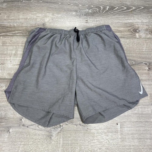 Nike Shorts Mens 2XL Gray Dri-Fit AJ7687-007 Running Training Athletic Workout