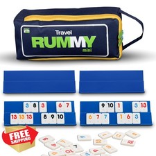 Point Games Classic Mini Rummy Travel Bag 2-4 Players Adults Kids Gift