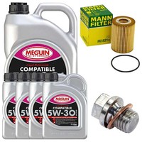 MotoröL Filter Set 5W-30 Plus Meguin 9 Liter + Schraube FüR Mercedes E-Klasse