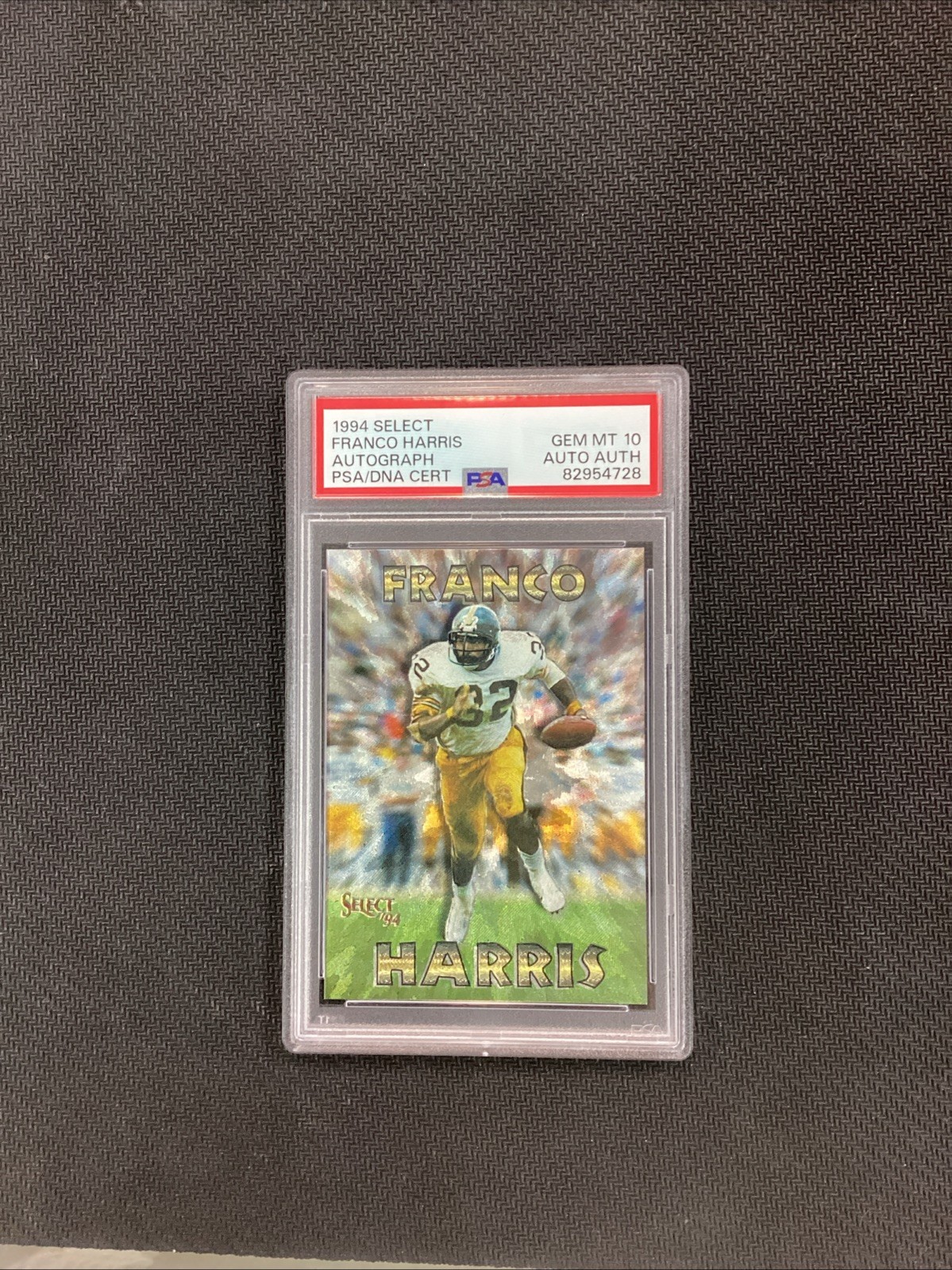 Franco Harris Pittsburgh Steelers 1994 Score Select w Auto Psa 10 NFL, Steelers 1620/5000 