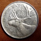 CANADA 1950 silver quarter King George VI twenty five cents