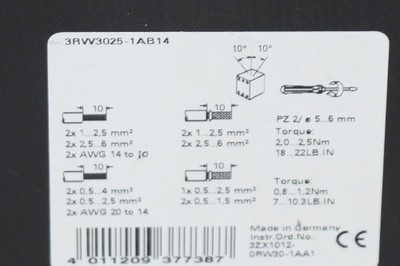 Siemens 3RW3025-1AB14 Sanftstarter 3RW3 025-1AB14