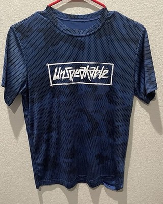 Unspeakable Merch Gamer Youth Large Blue/Black Hexagon T-Shirt YouTuber