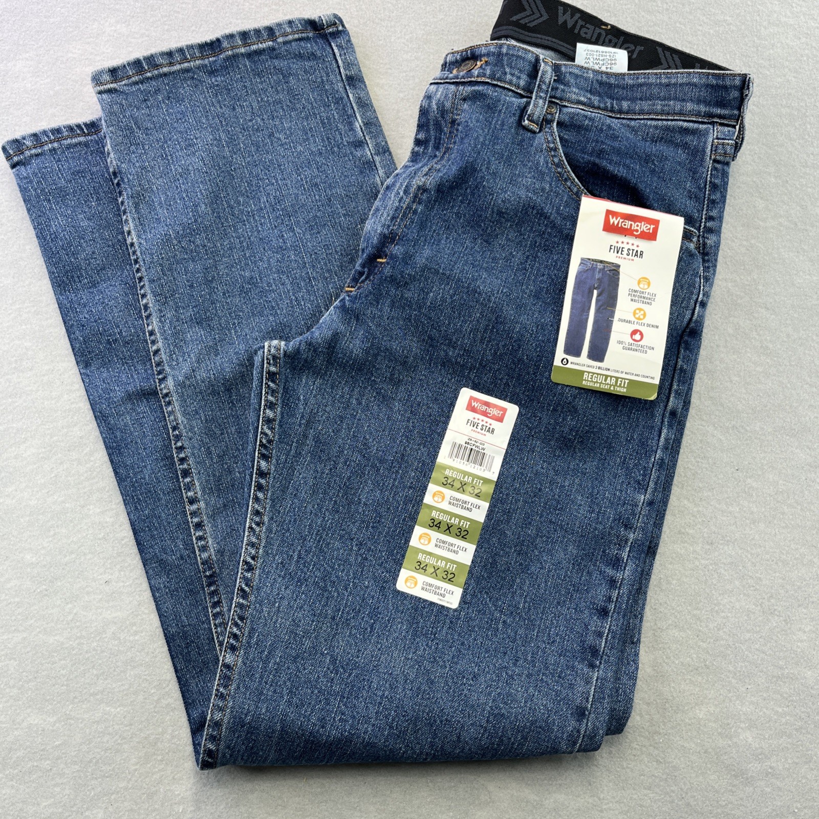 34x32 Regular Fit  96cfwlw 5 Star Premium New With Tags