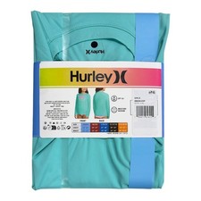 Hurley Girls Long Sleeve UPF 50 Swim Top, Moisture Wicking Turquoise, XL