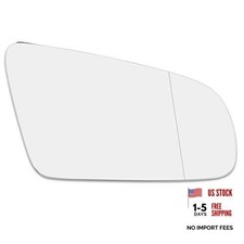 Passenger Right Side Rearview Mirror Glass Heated with Backing Plate for Audi